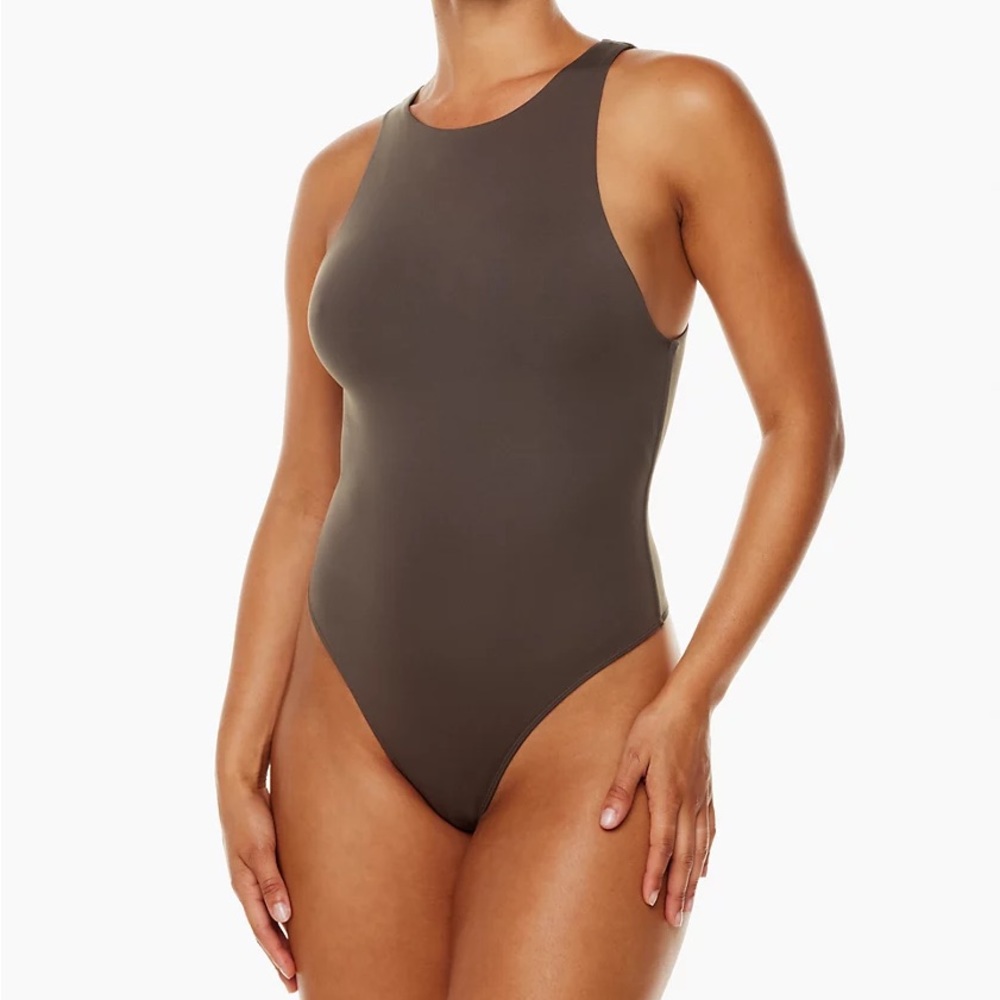Babaton Contour 90s Bodysuit XXS - Rich Mocha Brown